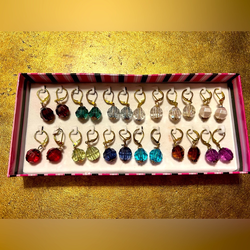 Twelve pairs of earrings!